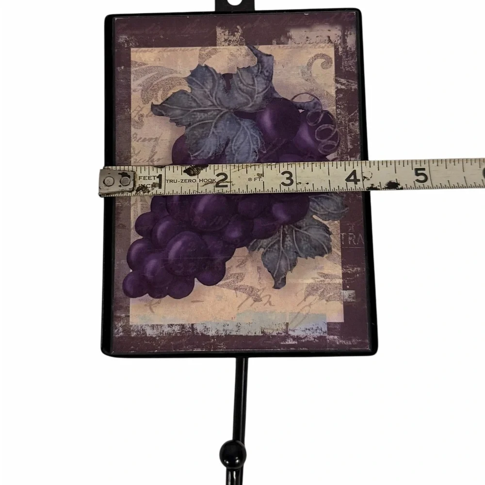 Purple Grape Wine Tuscan Theme Wall Hook Decor